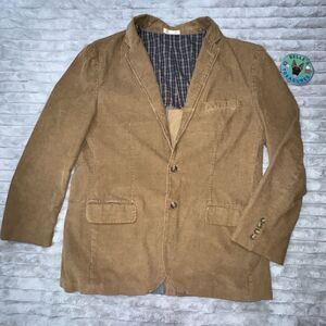 J Crew Mens Sz Medium Corduroy Jacket Rivington Sportcoat‎ Blazer Tan 2 Button